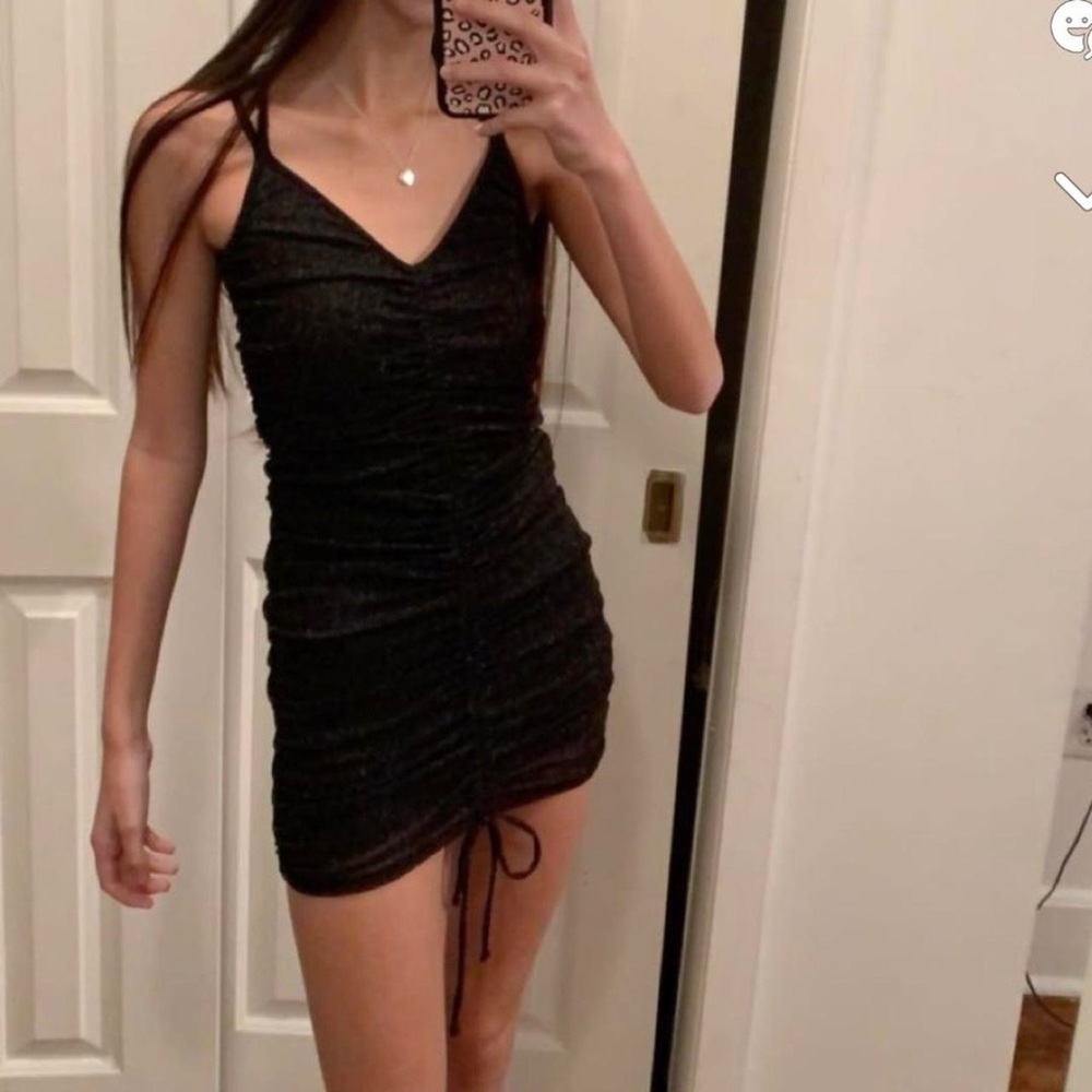 garage black tight sparkly dress xs